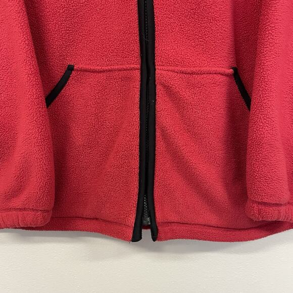 Alpine Tek Men’s Long Sleeve Fleece Full Zip Pullover Red Size Medium - Picture 2 of 8